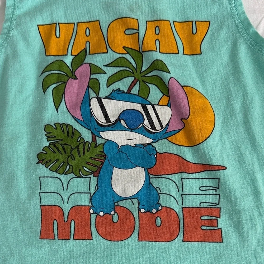 Disney stitch Aqua vacay mode size 2T